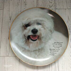 Danbury Mint Vintage Cherished Bischon "Eyes of Lovee" Collector Decor Plate